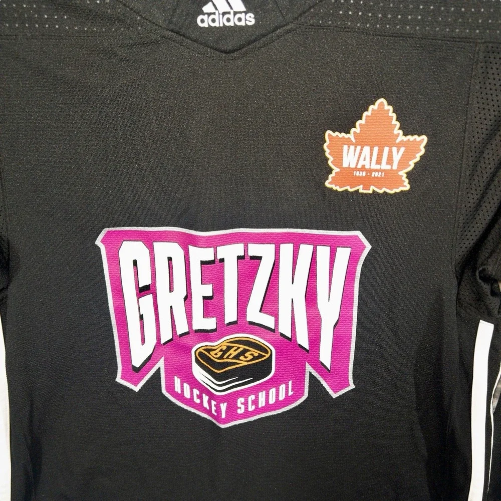 Adidas Wayne Gretzky Hockey School Jersey Mens 50 Fight Strap NHL #99 LA‎ Kings